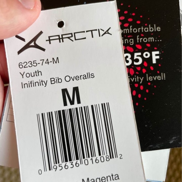 NEW MEDIUM 8-10 Arctix Kids Limitless Fleece Top Bib Overalls, Ombre Magenta - Picture 9 of 11